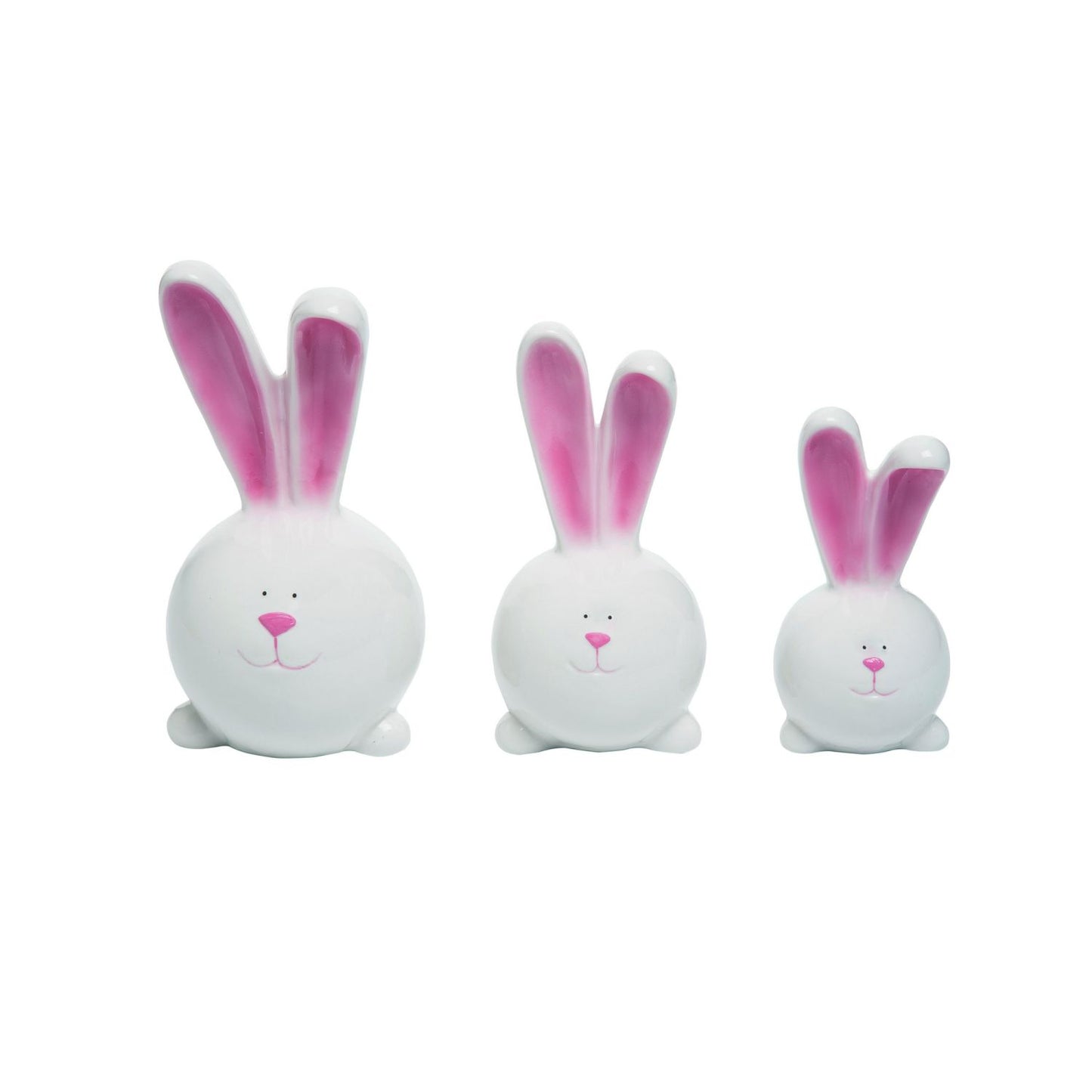 Transpac Ceramic Big Ear Bunny, Set Of 3