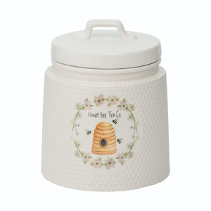 Transpac Dolomite Honey Bee Tea Co. Cookie Jar