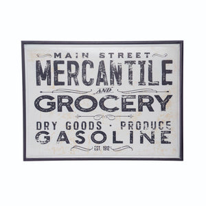 Transpac Metal Mercantile Sign