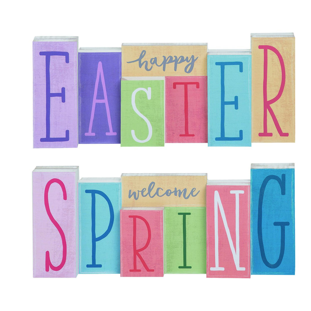 Transpac MDF Easter/Spring Word Decor