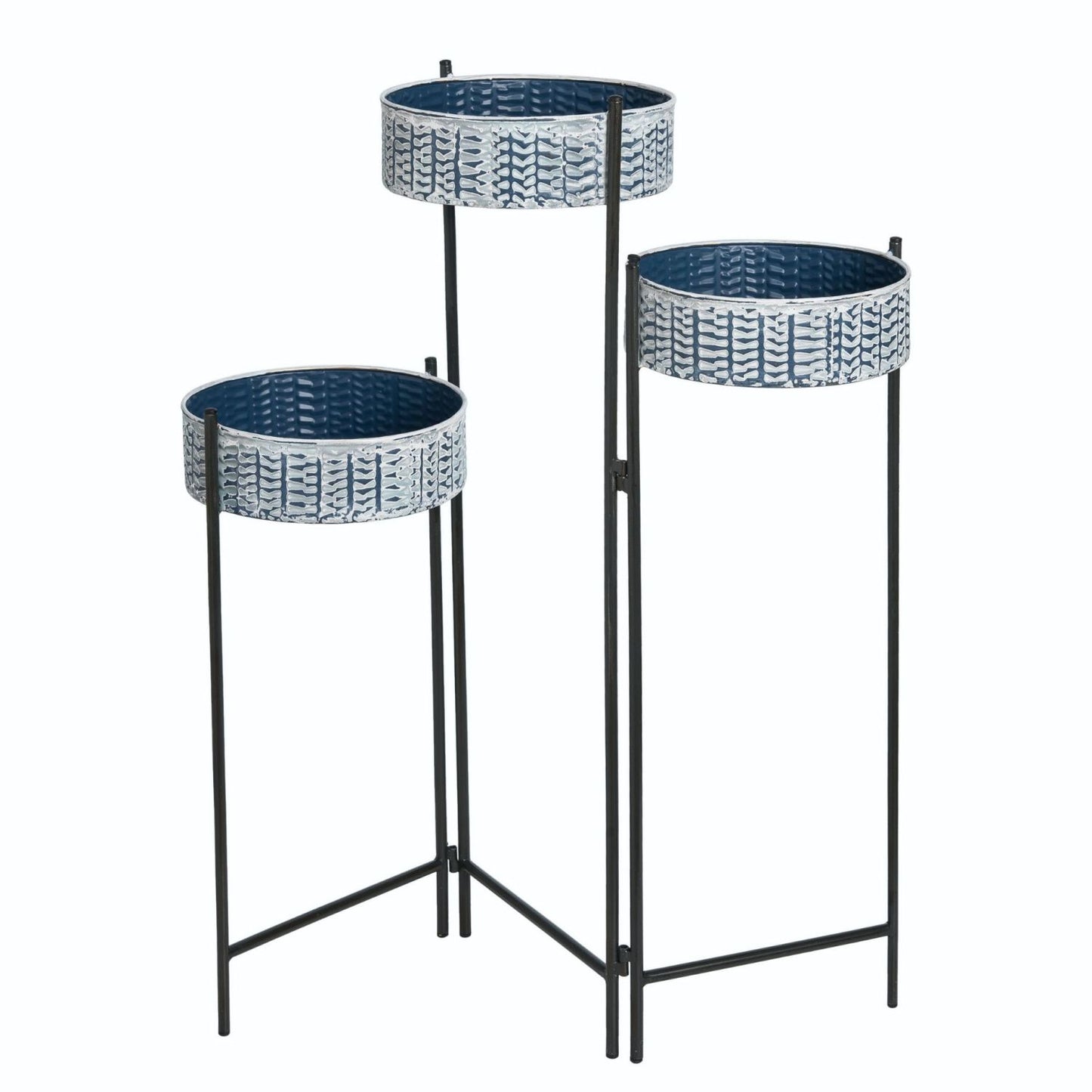 Transpac Metal Collapsible Patterned Plant Stand