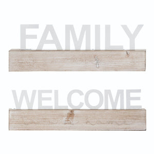 Transpac MDF Welcome/Family Cut Out Decor, Set Of 2, Assortment