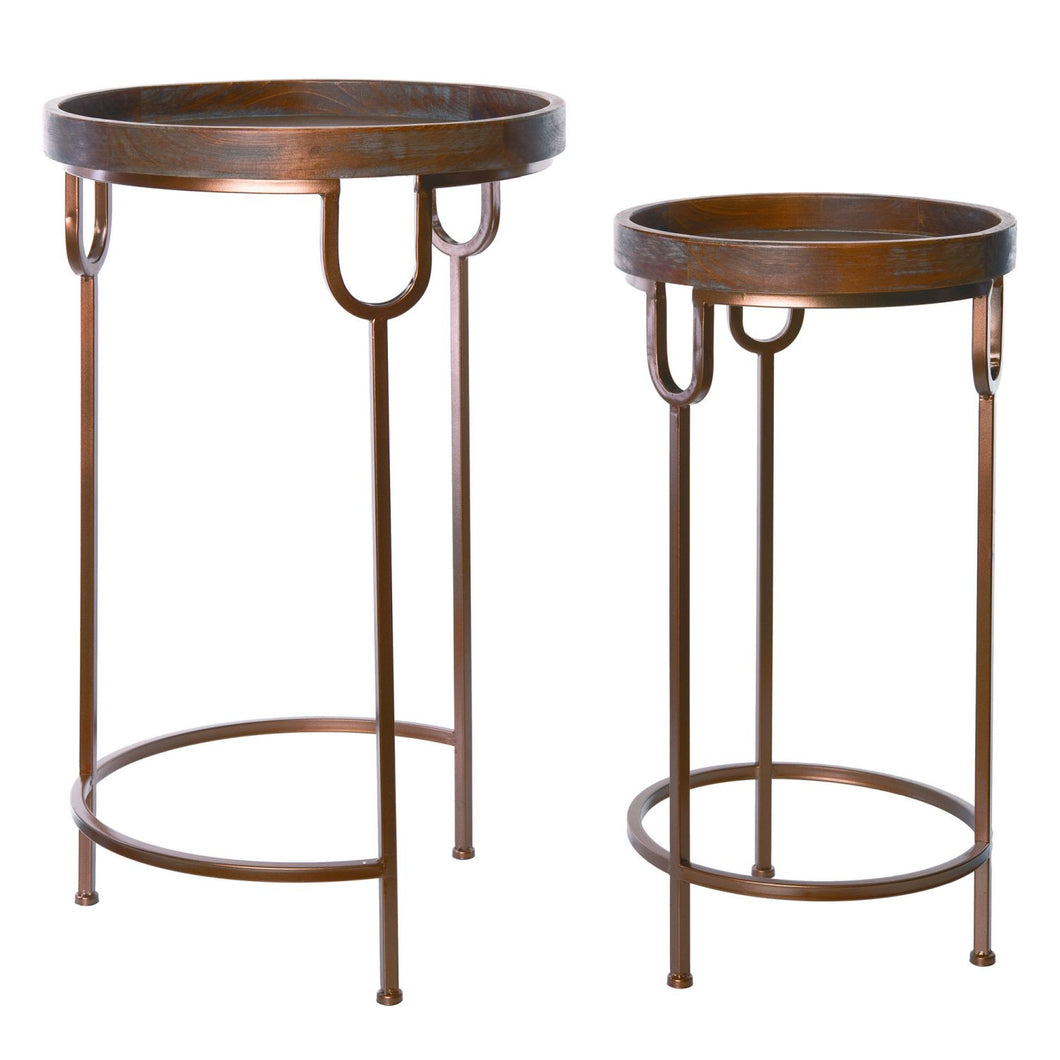 Transpac Metal Nesting Plant Stands, Set Of 2