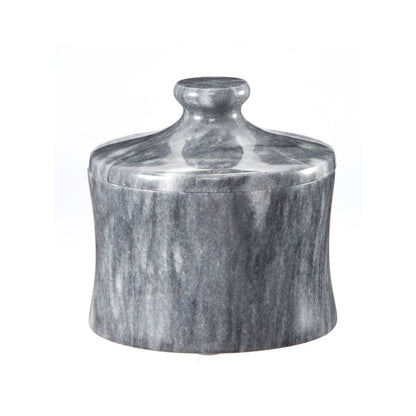 Marble Crafter Vinca Collection Cloud Gray Marble Canister