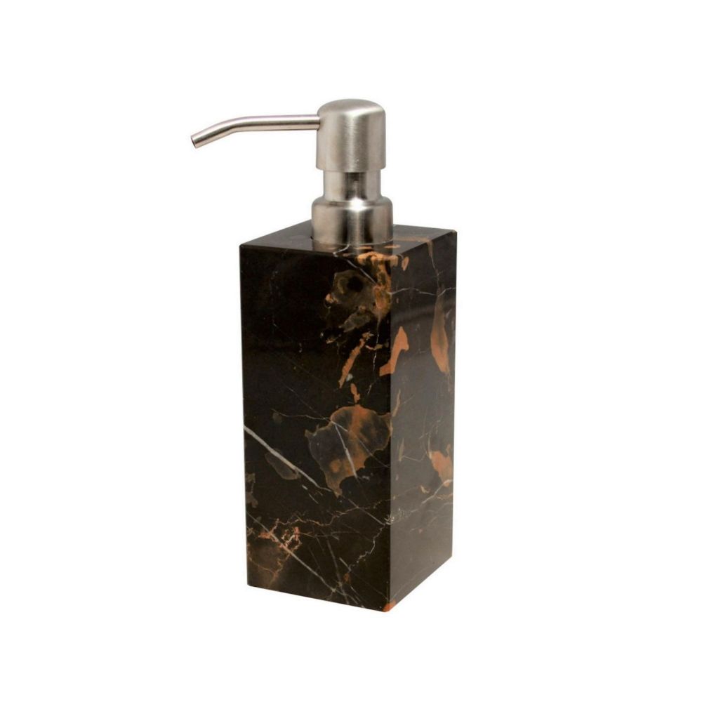 Marble Crafter Myrtus Collection Black & Gold Square Soap Dispenser