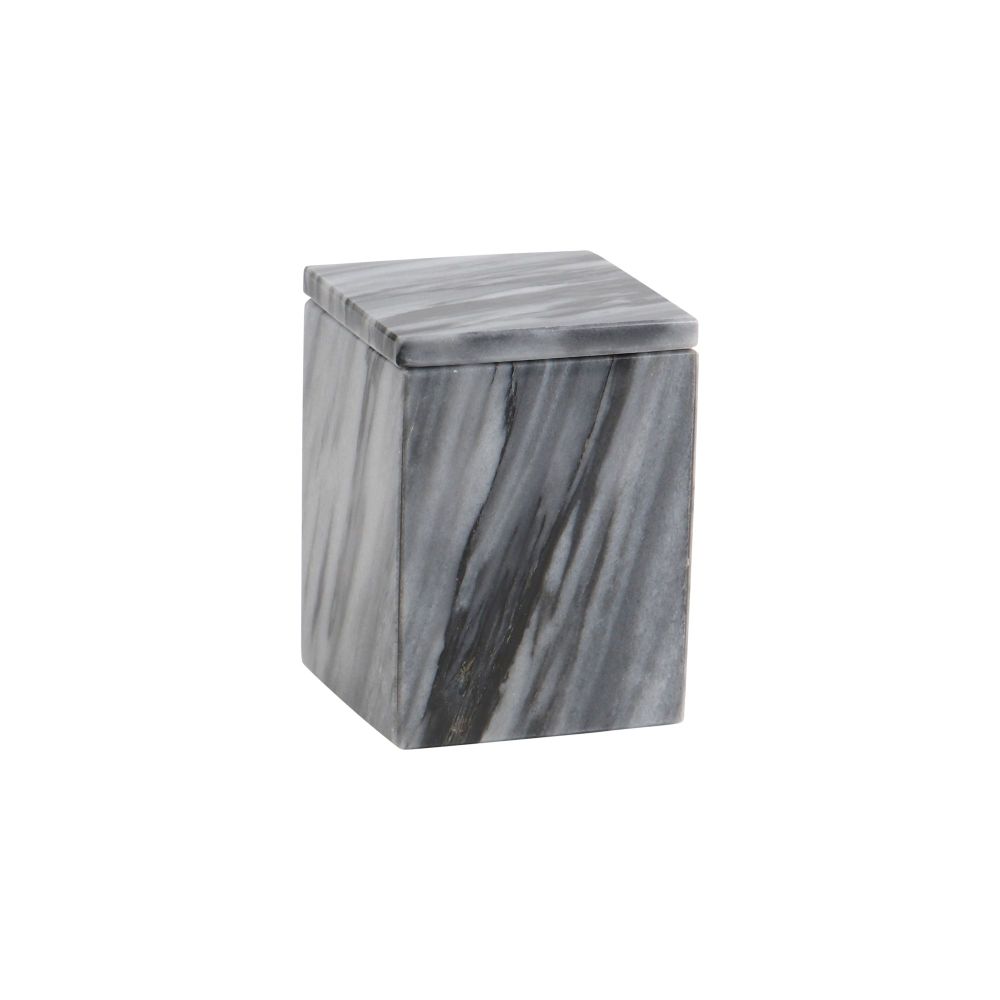 Marble Crafter Myrtus Collection Cloud Gray Square Canister