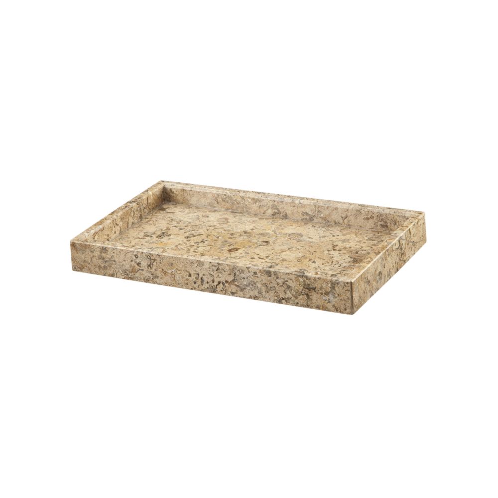Marble Crafter Myrtus Collection Fossil Stone Small Amenity Tray