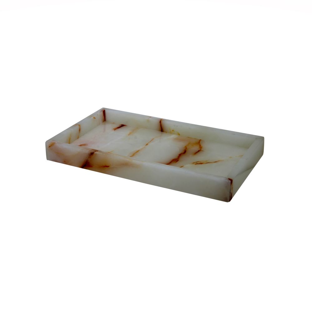 Marble Crafter Myrtus Collection Light Green Onyx Amenity Tray