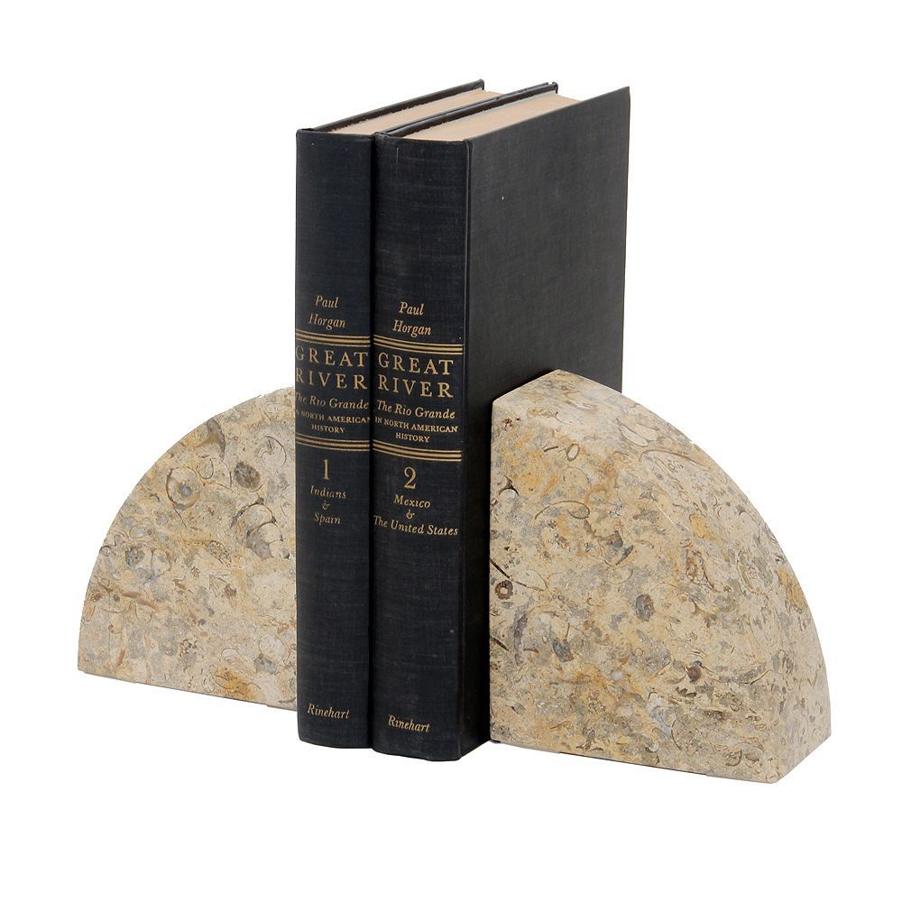 Marble Crafter Cerasus Collection Fossil Stone Bookends
