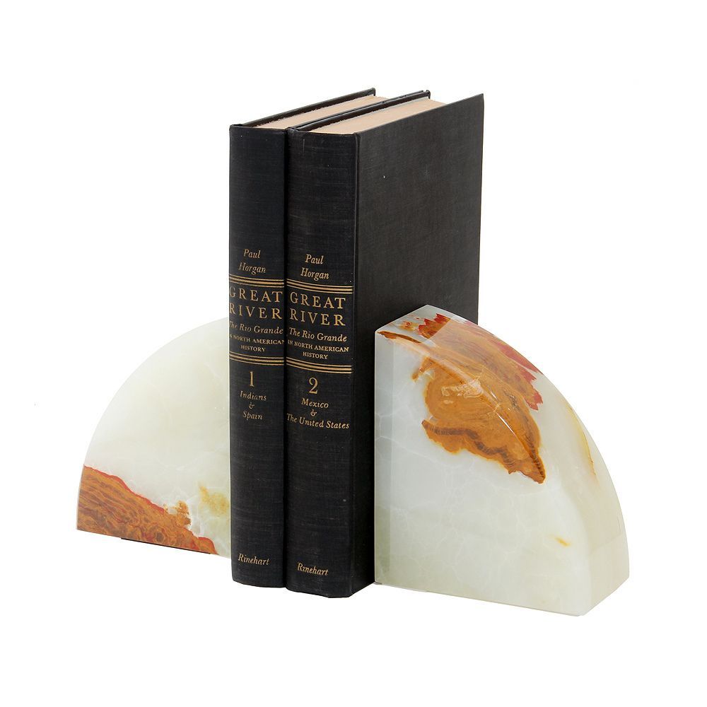 Marble Crafter Cerasus Collection Light Green Onyx Bookends
