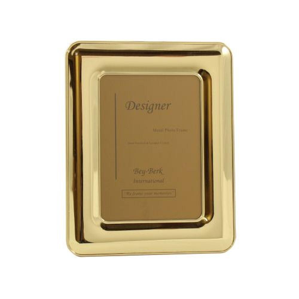 Bey Berk Brass 5"X7" Picture Frame With Easel Back by Bey Berk