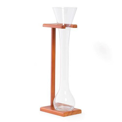 Bey Berk Quarter Yard of Ale Glass with Wooden Stand, 12 oz. by Bey Berk