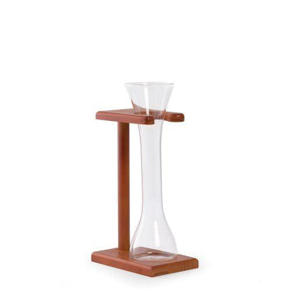 Bey Berk Quarter Yard of Ale Glass with Wooden Stand, 12 oz. by Bey Berk