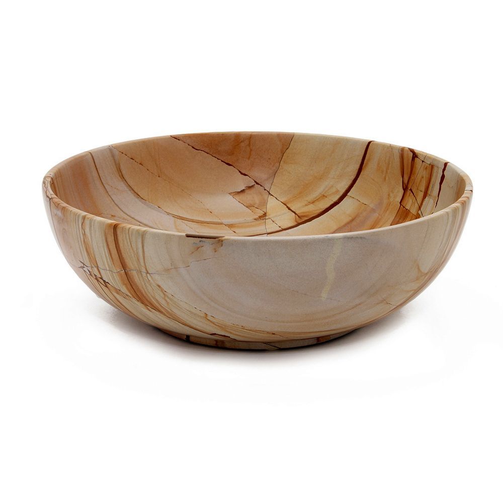 Marble Crafter 12" Laurus Collection Teak Stone Decorative Bowl