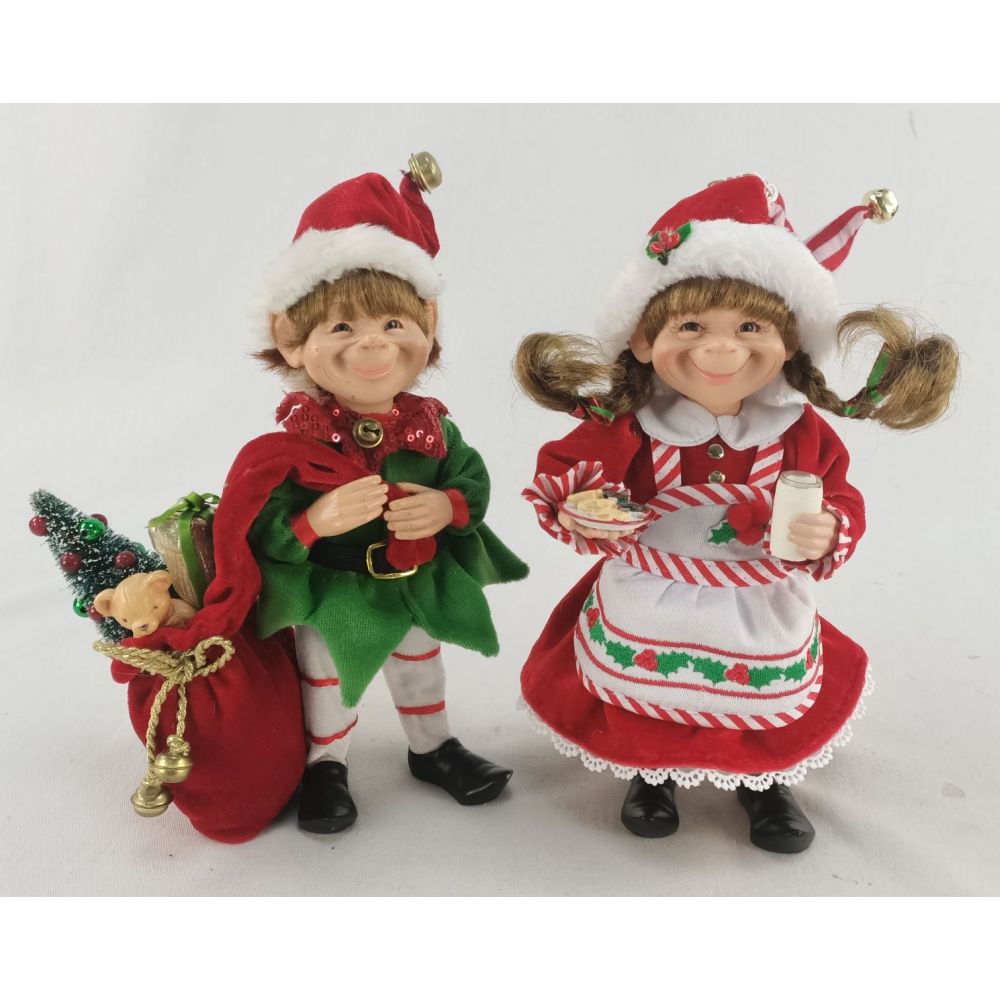 Karen Didion Santa's Helpers Elf Set Of 2