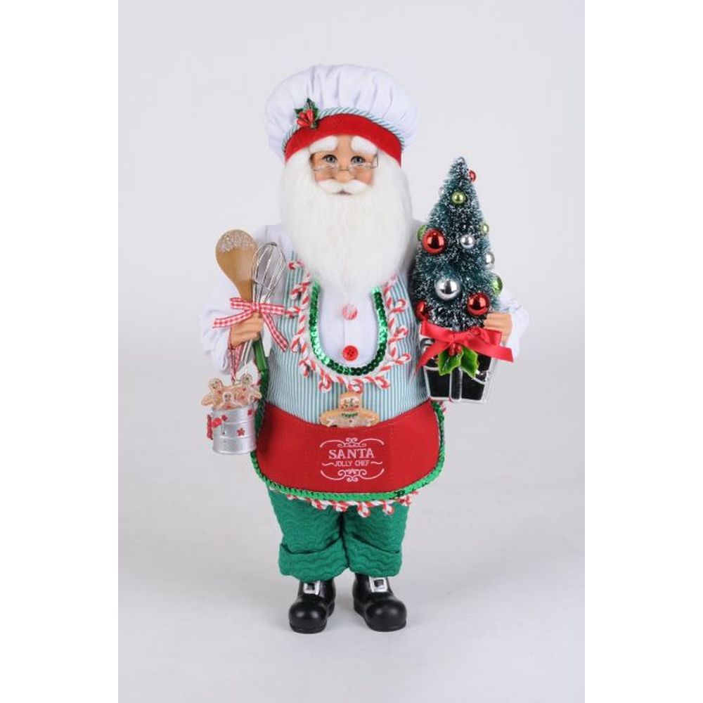 Karen Didion Jolly Chef Santa Figurine by Karen Didion