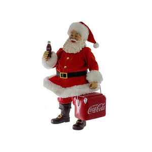 Kurt Adler 10.5" Coca-Cola Fabriche Santa With Cooler