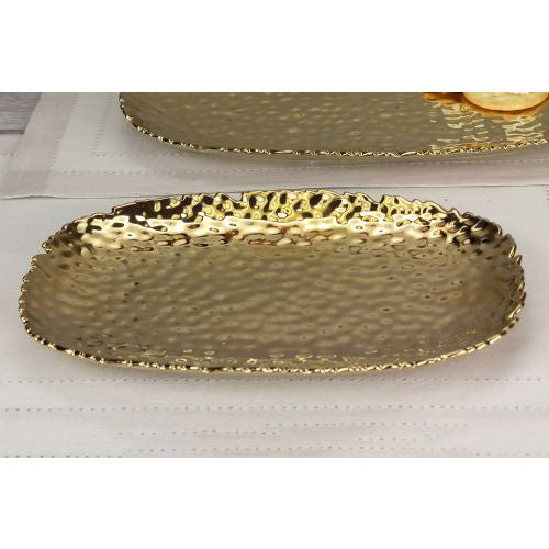 Pampa Bay Monaco Porcelain Serving Platter, Gold