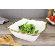 Load image into Gallery viewer, Pampa Bay Porcelain Square Salad Bowl, White