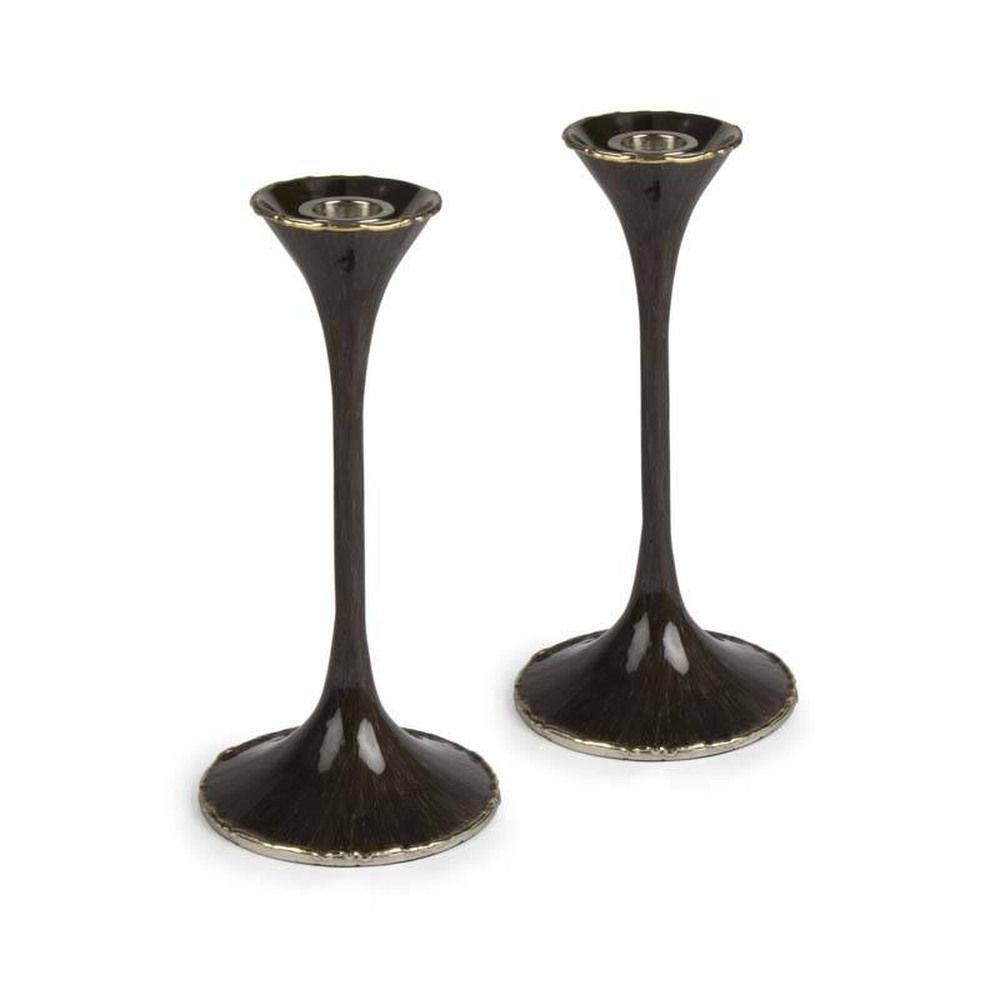 Quest Collection Molten Edge Candle Holders Set of 2