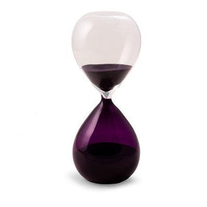 60 Min. Purple & Clear Glass Sand Timer w/ Purple Sand by Bey Berk