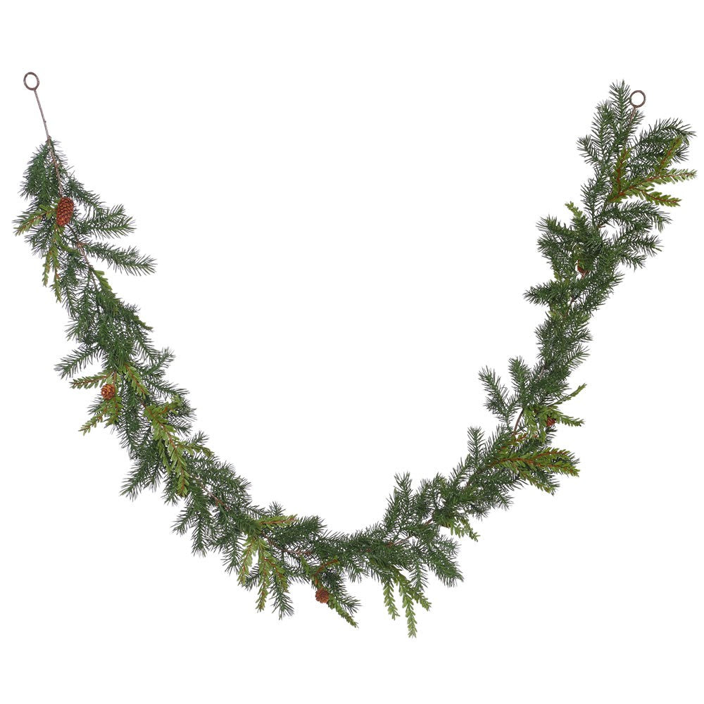 Vickerman 6' Hemlock-Angel Pine Artificial Christmas Garland, Unlit, PE