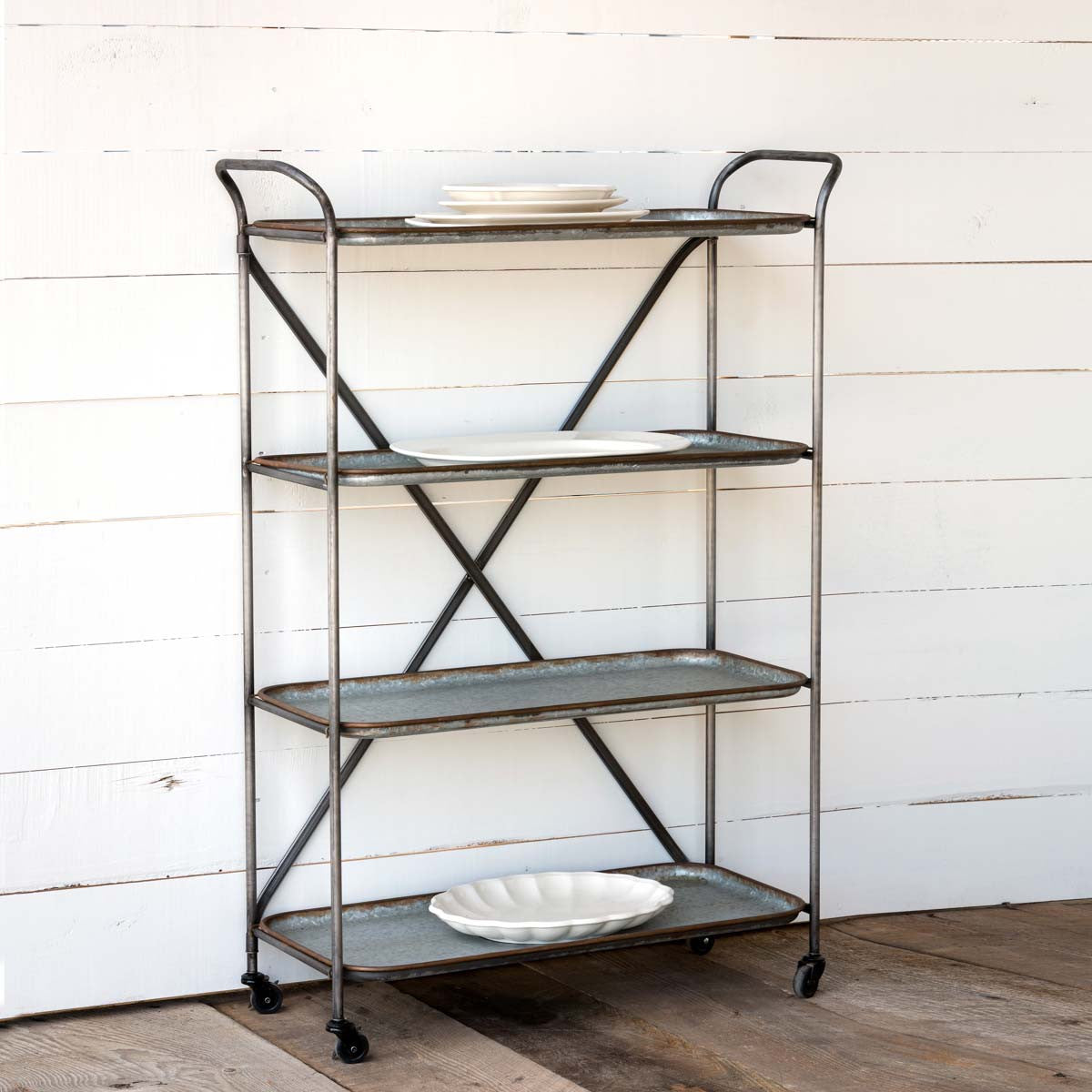 Park Hill Collection Metal Bakery Cart