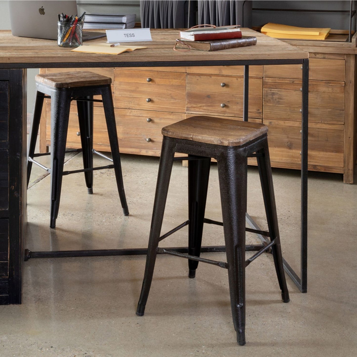 Park Hill Collection Urban Living Elm Topped Barstool