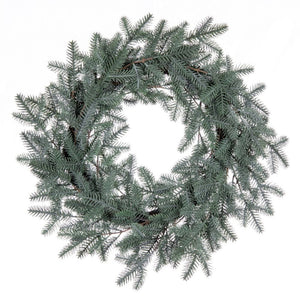 Vickerman 24" Artificial Blue Spruce Pine Cone Wreath