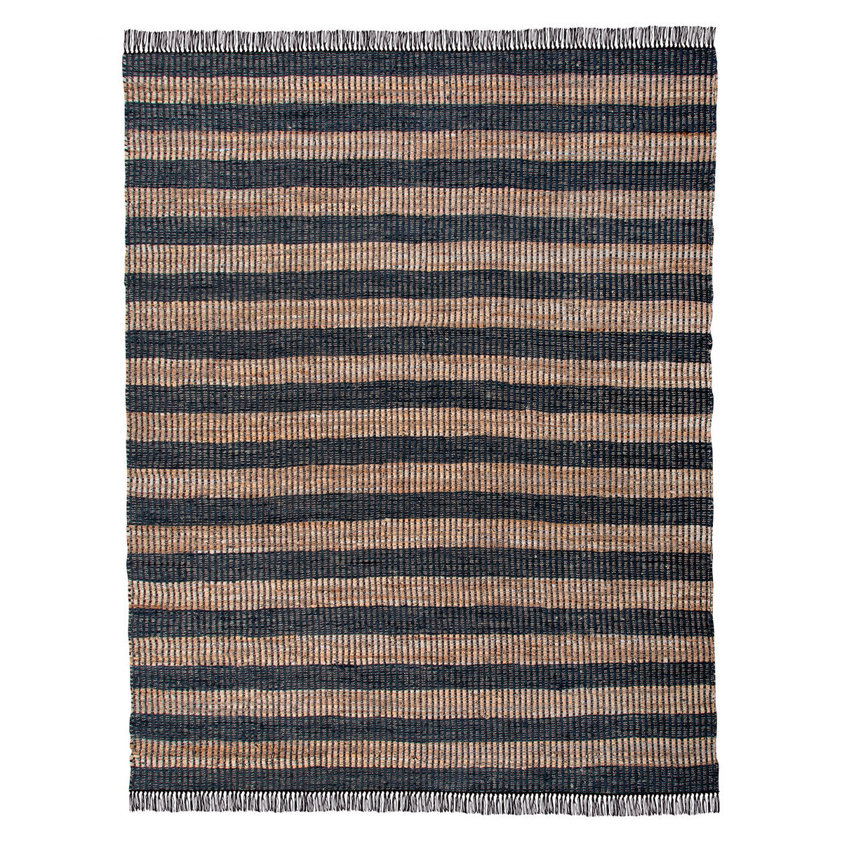 Park Hill Collection Leather And Hemp Woven Rug