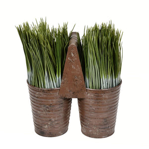 Vickerman 10" Artificial Potted Grass