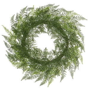 Vickerman 30" Artificial Green Lace Fern Wreath
