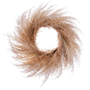 Vickerman 20.5" Ivory Artificial Reed Grass Wreath