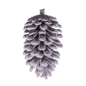 Vickerman 5" Snowy Glitter Pinecone Ornament, 4 Per Bag