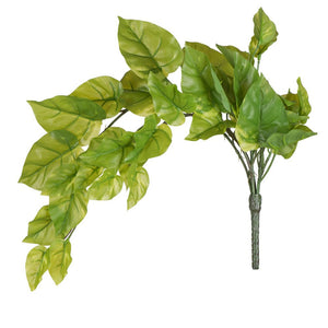 Vickerman 24" Artificial Green Pothos Leaf Bush Vine, Pack Of 2