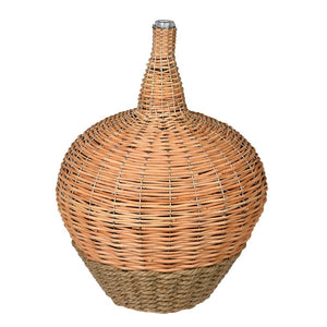Vickerman 21" Glass Jar With Woven Willow Sleeve