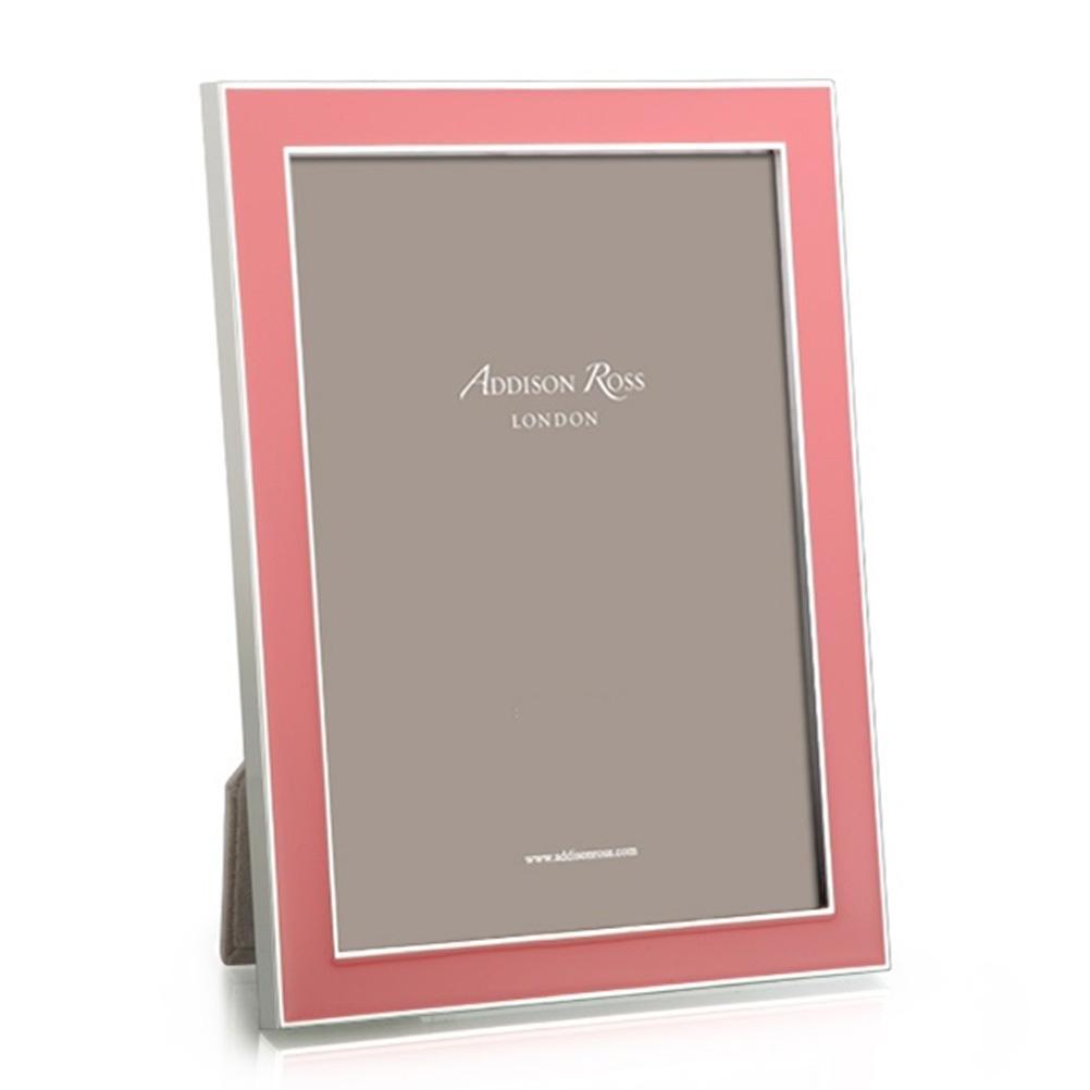 Addison Ross 5x7 Coral Enamel & Silver Picture Frame by Addison Ross
