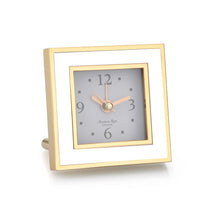 Load image into Gallery viewer, Addison Ross Pale Pink &amp; Gold Square Silent Alarm Clock by Addison Ross