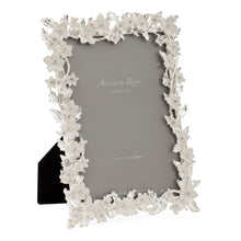 Load image into Gallery viewer, Addison Ross 8x10 Silver Leaf &amp; White Flower Picture Frame by Addison Ross