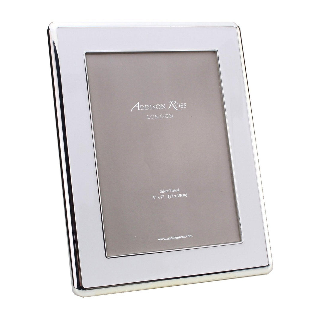 Addison Ross 5x5 The Curve Silver & White Picture Frame by Addison Ross
