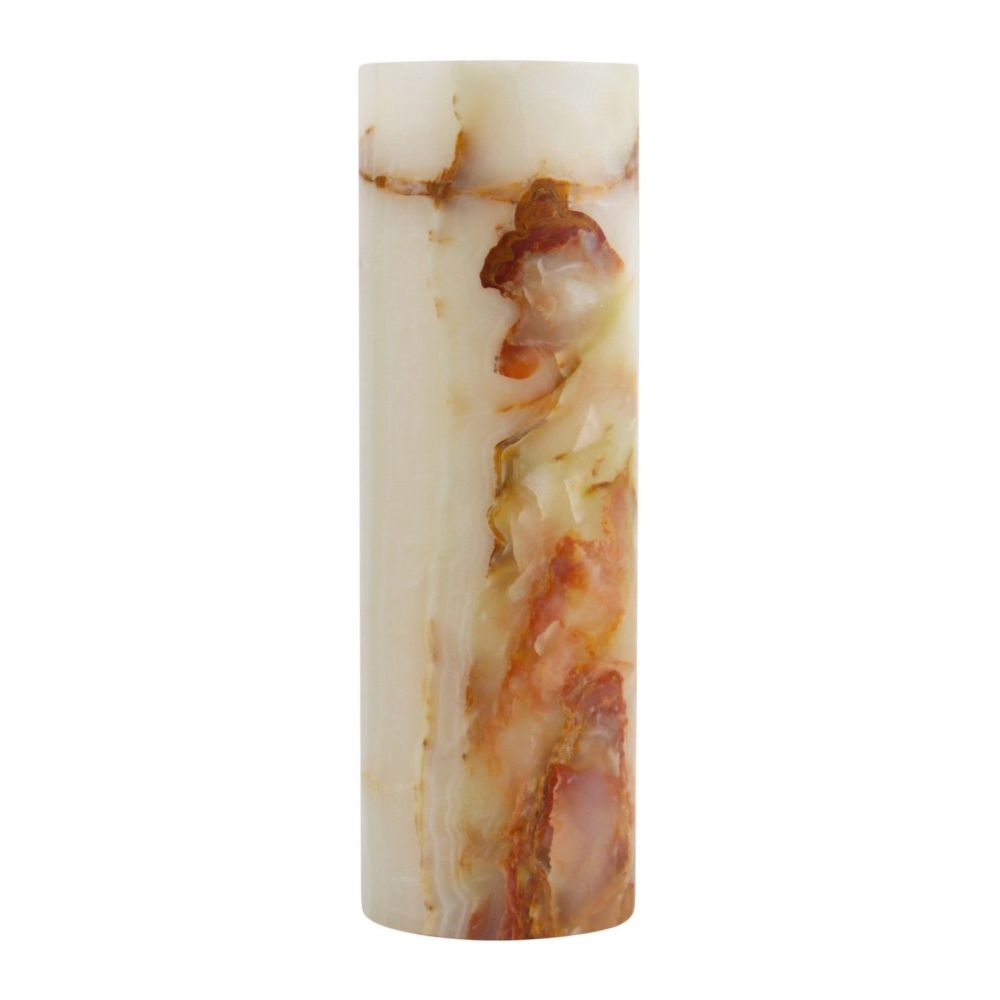 Marble Crafter Chloris Collection Light Green Onyx Cylinder Vase