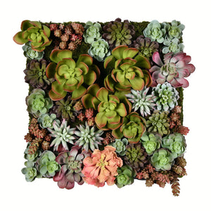 Vickerman 16.5" Artificial Multi-Colored Succulent Wall Arrangement