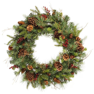 Vickerman 30" Cibola Mixed Berry Artificial Christmas Wreath Unlit