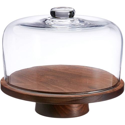 LSA International City Dome & Walnut Stand 010.25In Clear