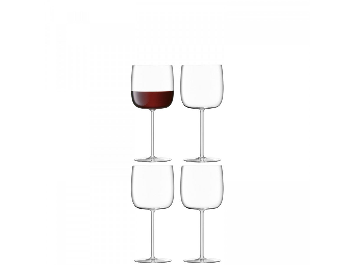LSA International Set of 4 Borough Wine Glass, Clear