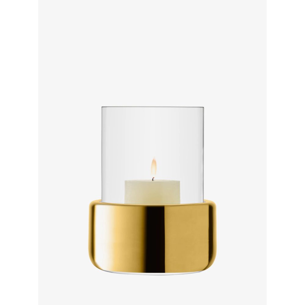 LSA International Aurum Lantern/Vase H7.75In Clear/Gold