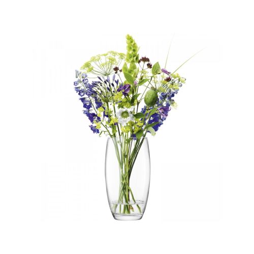 LSA International Flower Barrel Bouquet Vase, Clear