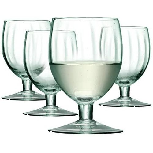 LSA International Mia Set of 4 Wine Glass 12 Oz Recycled/Part Optic