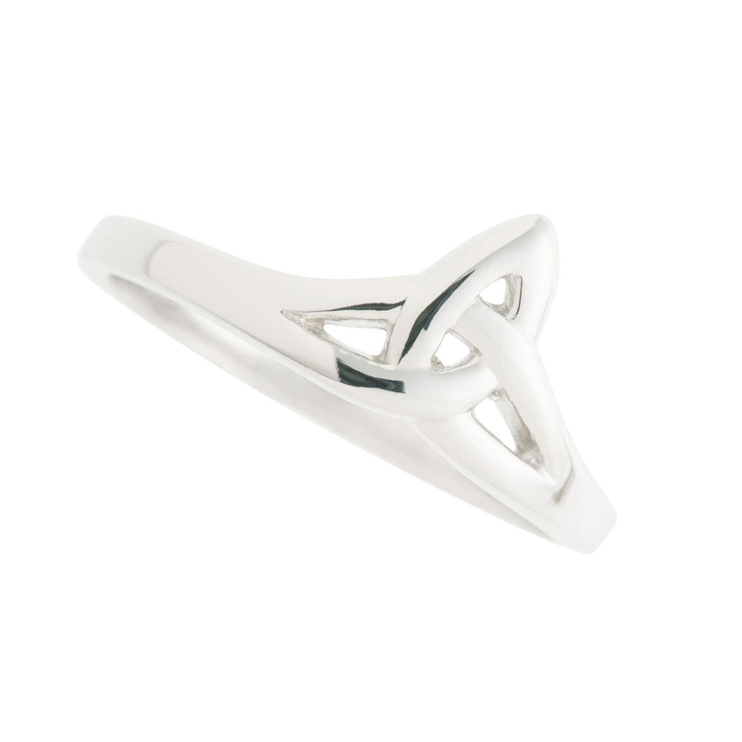 Galway Trinity Knot 925 Sterling Silver Ring - Rhodium Plated
