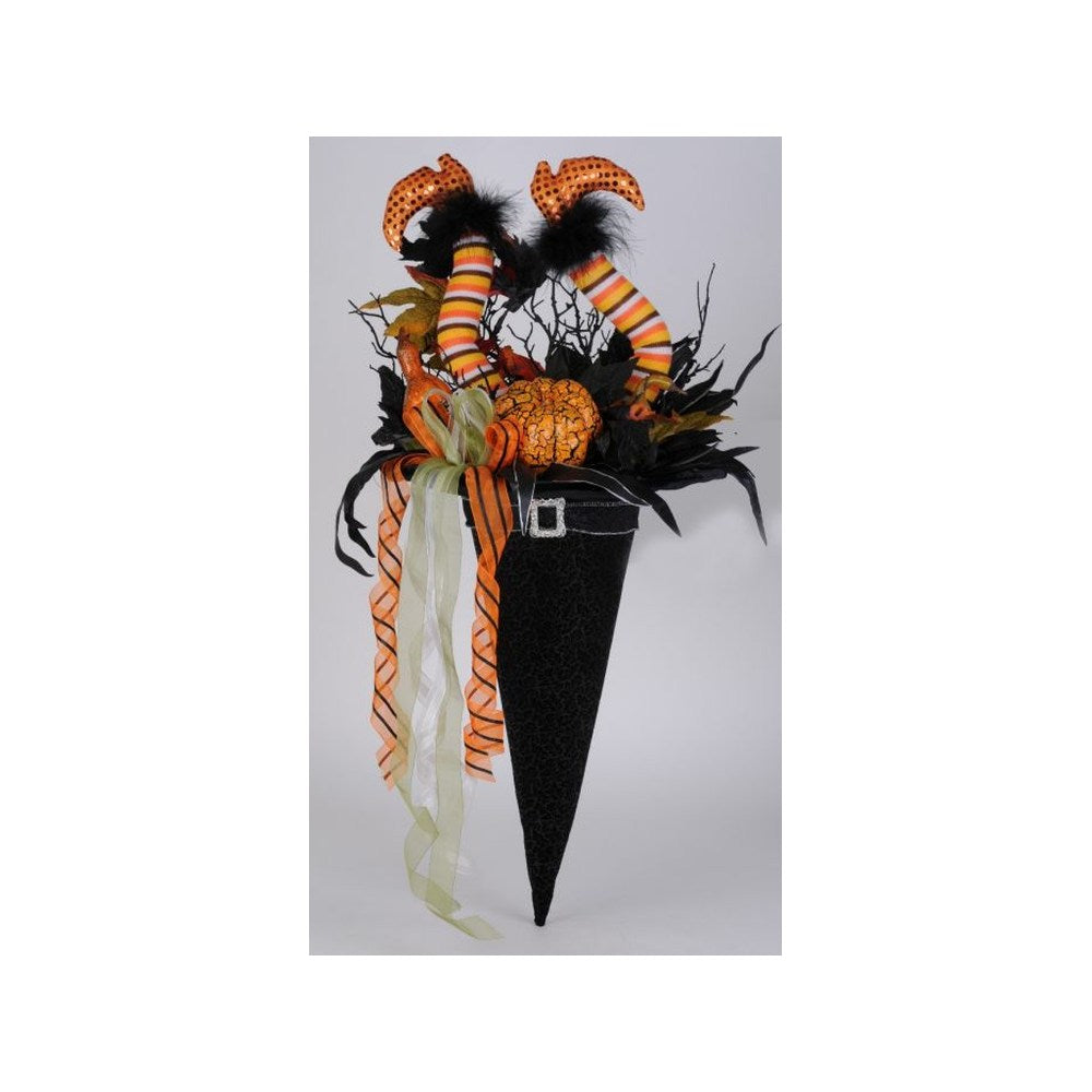 Karen Didion Elegant Witch Hat Wall/Door Hanger, 32 Inches